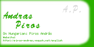 andras piros business card