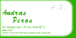 andras piros business card